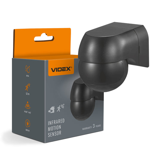 PIR motion and light sensor VIDEX VL-SPW11B 800W IP44 Black Index: VL-SPW11B - image 1