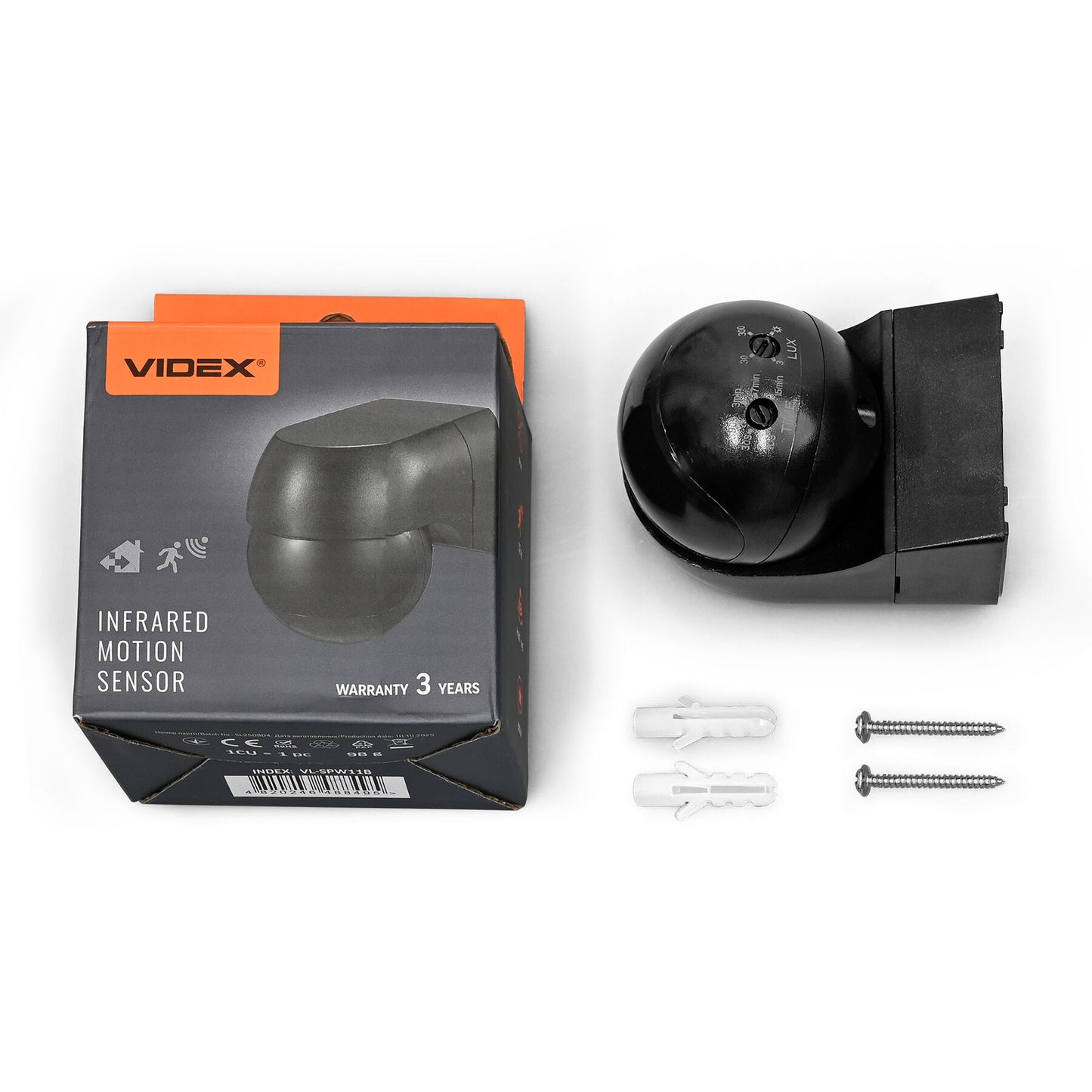 PIR motion and light sensor VIDEX VL-SPW11B 800W IP44 Black Index: VL-SPW11B - image 8