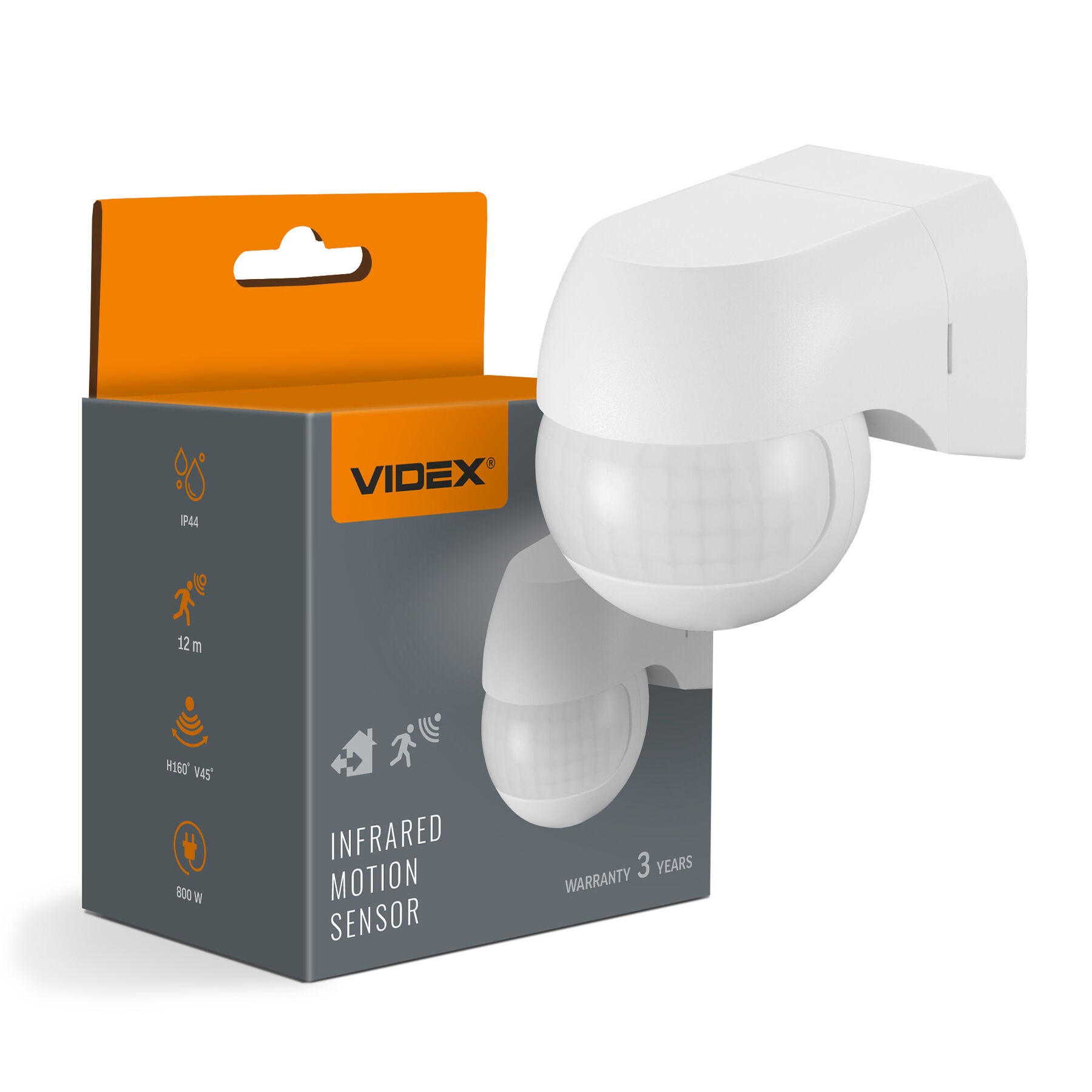 PIR motion and light sensor VIDEX VL-SPW11W 800W IP44 White Index: VL-SPW11W - image 1