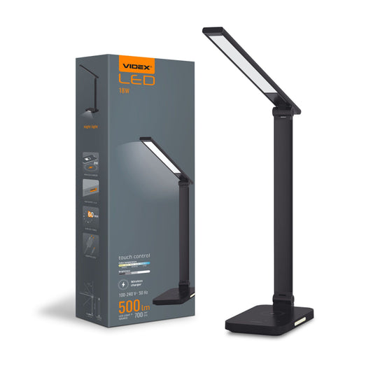 LED laualamp juhtmevaba laadimisega VIDEX VL-TF17B must