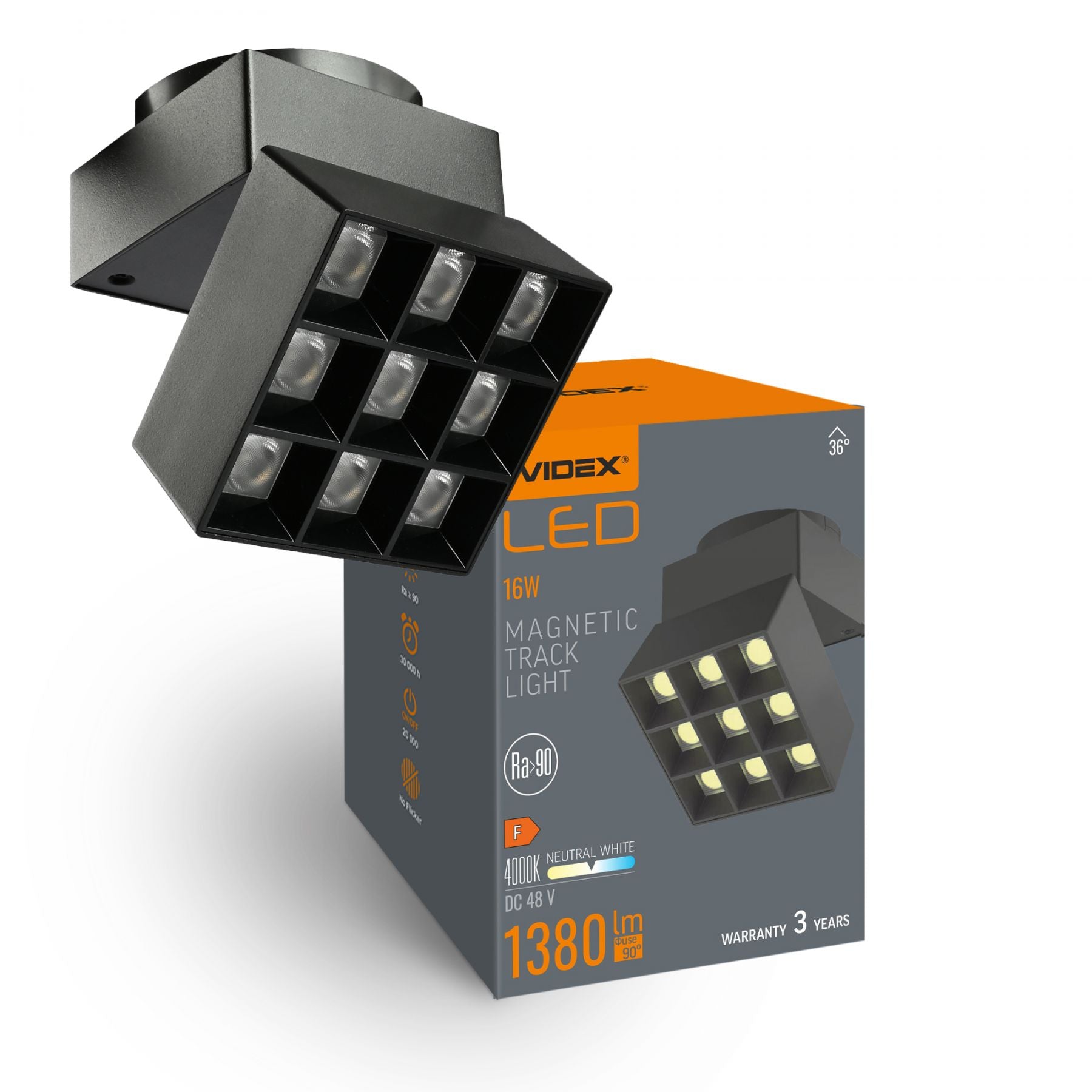 VIDEX LE29B magnetic track light - official product image 1