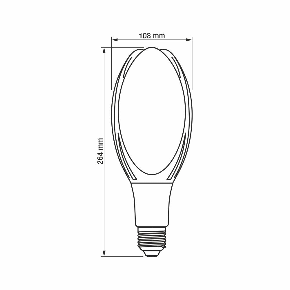 VIDEX A108 high-output LED bulb 50 W E27, 4000 K – official product image 4
