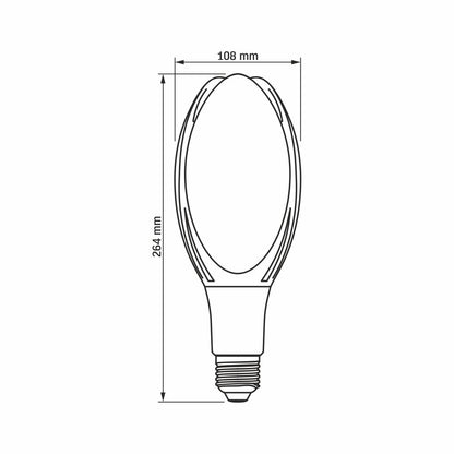 VIDEX A108 high-output LED bulb 50 W E27, 4000 K – official product image 4
