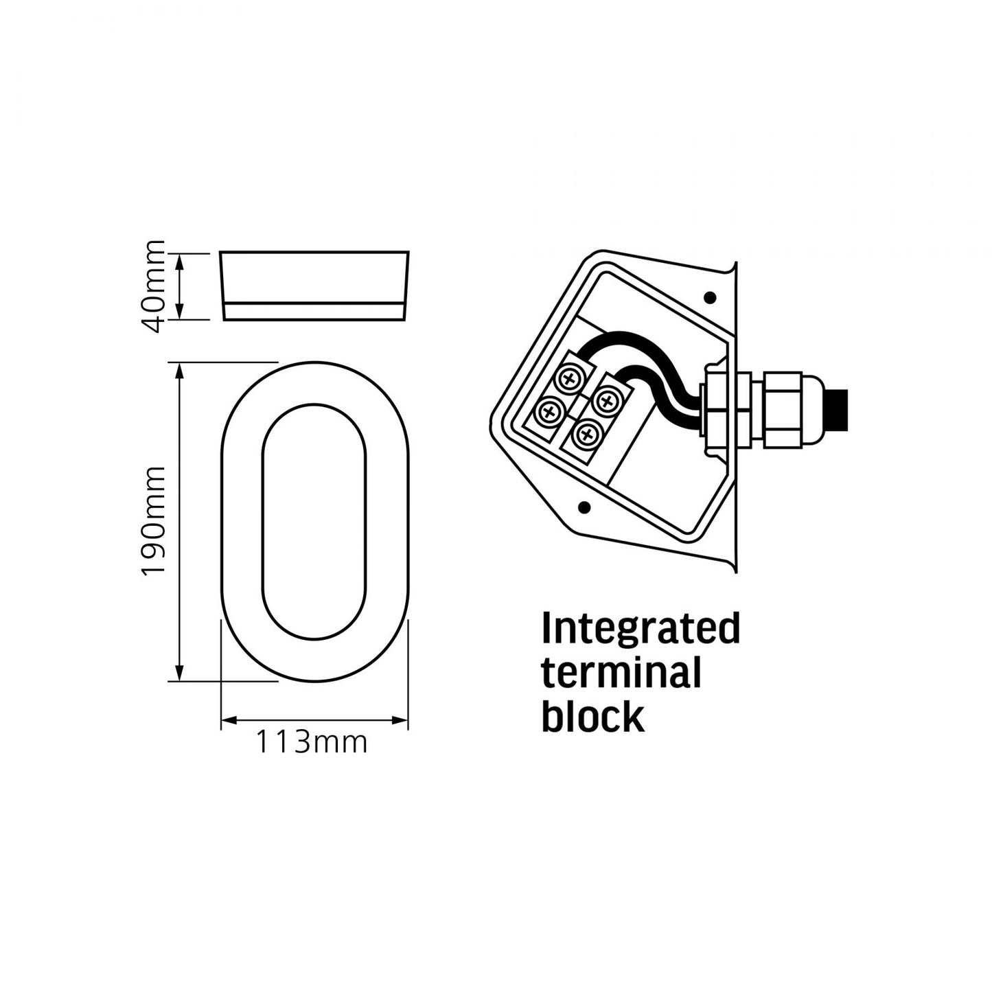 VIDEX GALA 11 W LED bulkhead light