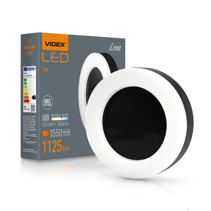 LED-valgusti VIDEX LENA 15 W, must, neutraalne valge