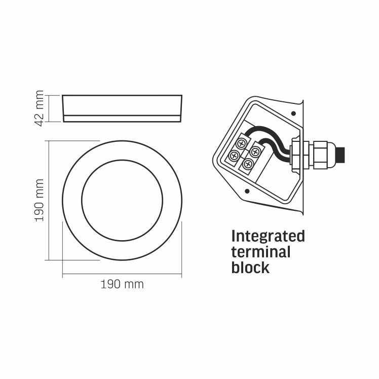 VIDEX LENA 15 W LED bulkhead light