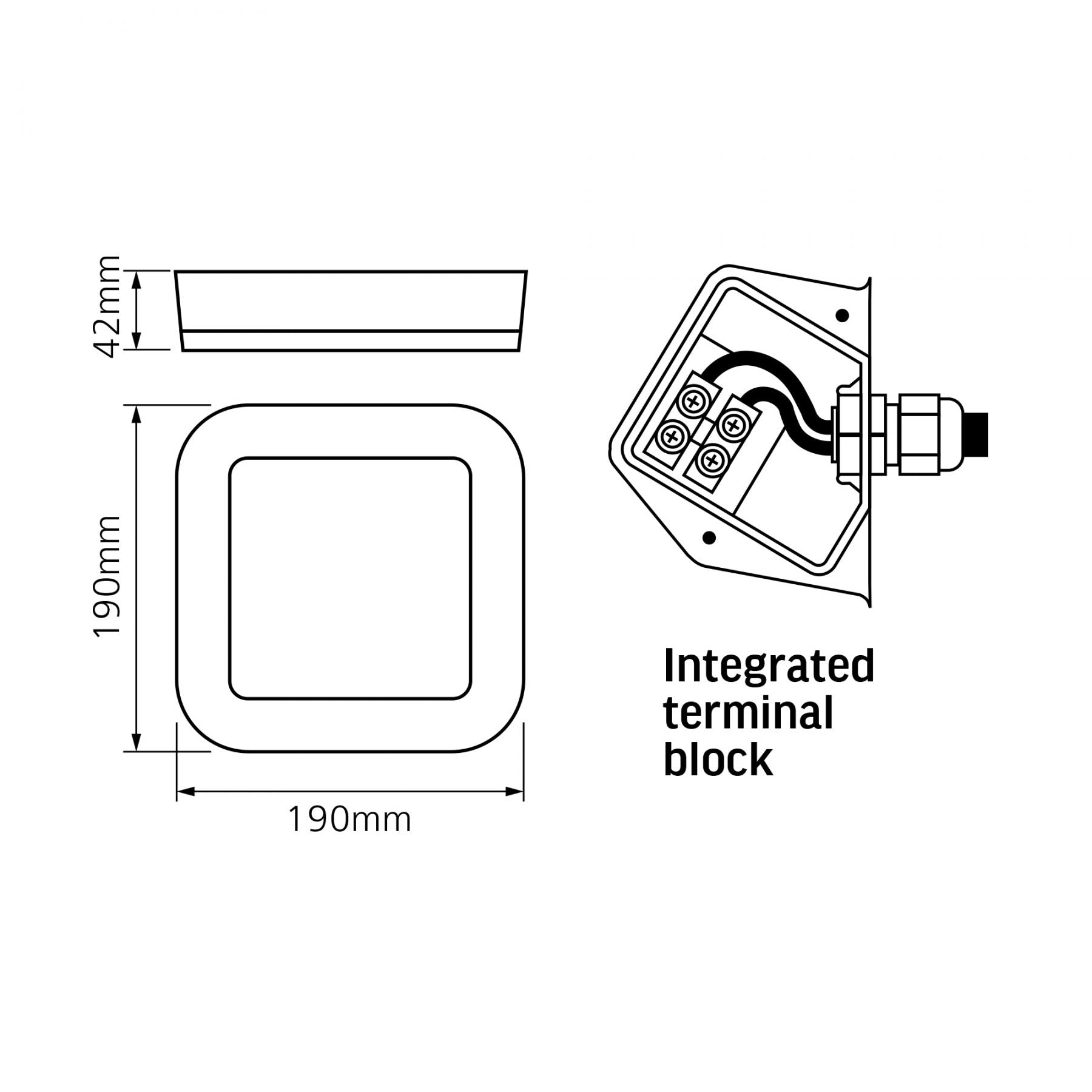 VIDEX VIKA 15 W LED bulkhead light