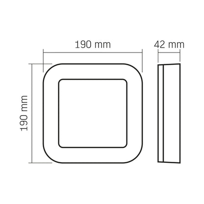 VIDEX VIKA 15 W black LED bulkhead light