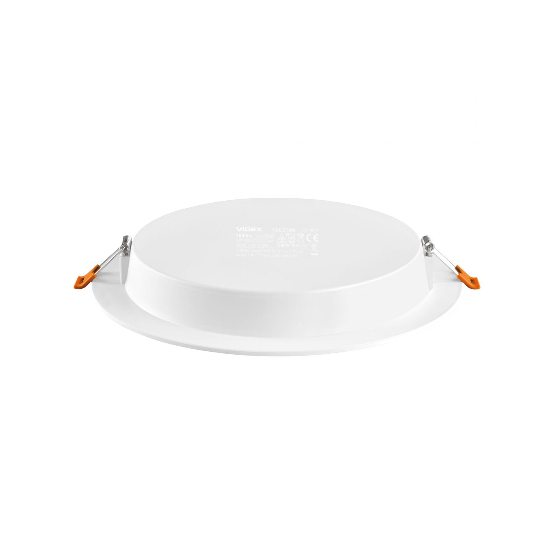 VIDEX VLE-DLBR-244 24 W Round Recessed LED Downlight, 4000 K - White - official product image 4