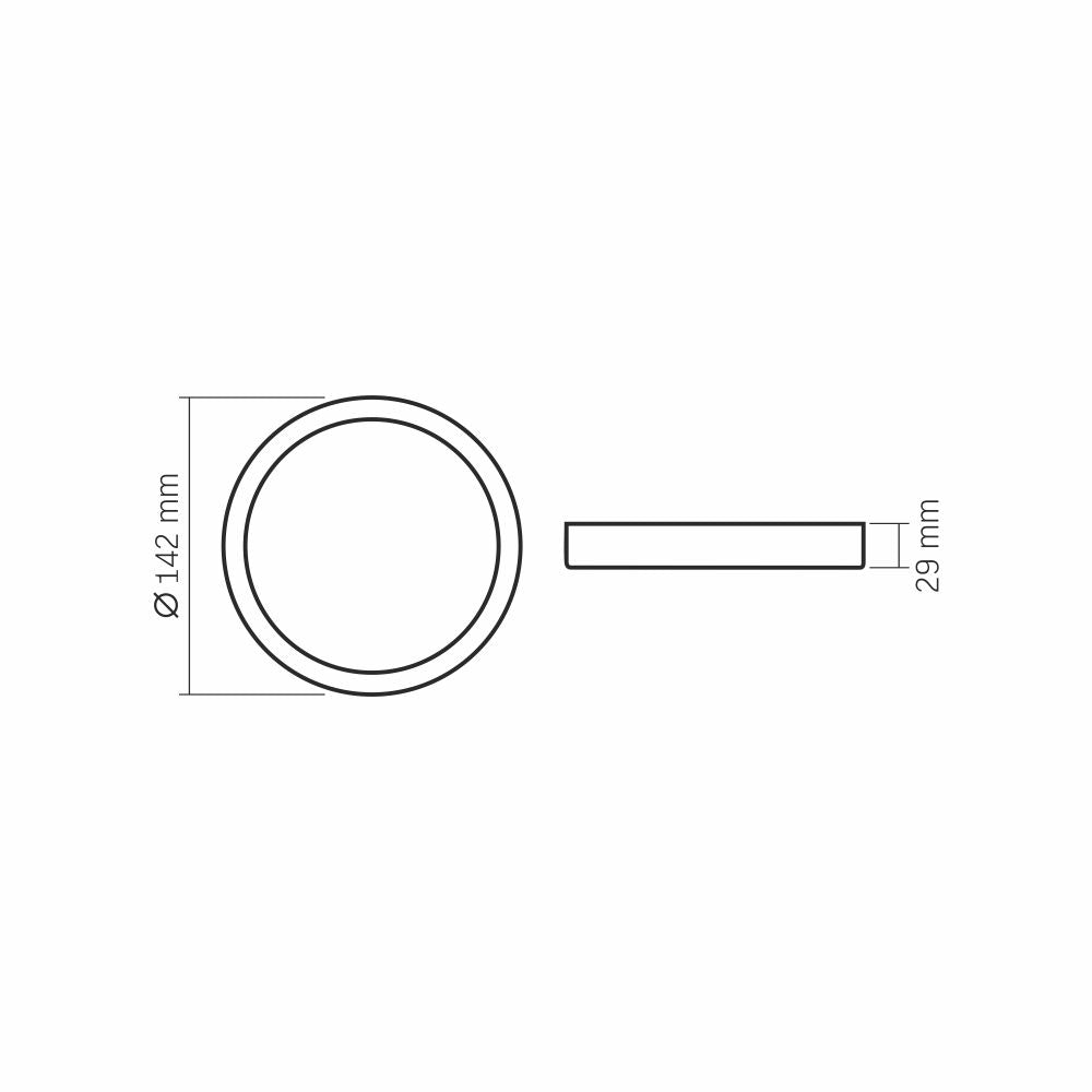 VIDEX VLE-DLRS-124 12 W Round Surface LED Downlight, 4000 K - White - official product image 4