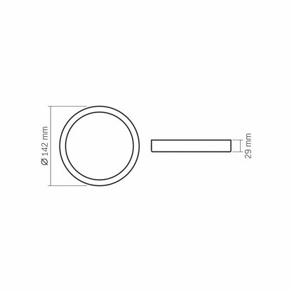 VIDEX VLE-DLRS-124 12 W Round Surface LED Downlight, 4000 K - White - official product image 4