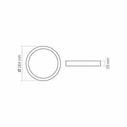 VIDEX VLE-DLRS-244 24 W Round Surface LED Downlight, 4000 K - White - official product image 4