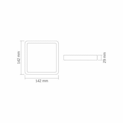 VIDEX VLE-DLSS-124 12 W Square Surface LED Downlight, 4000 K - White - official product image 4