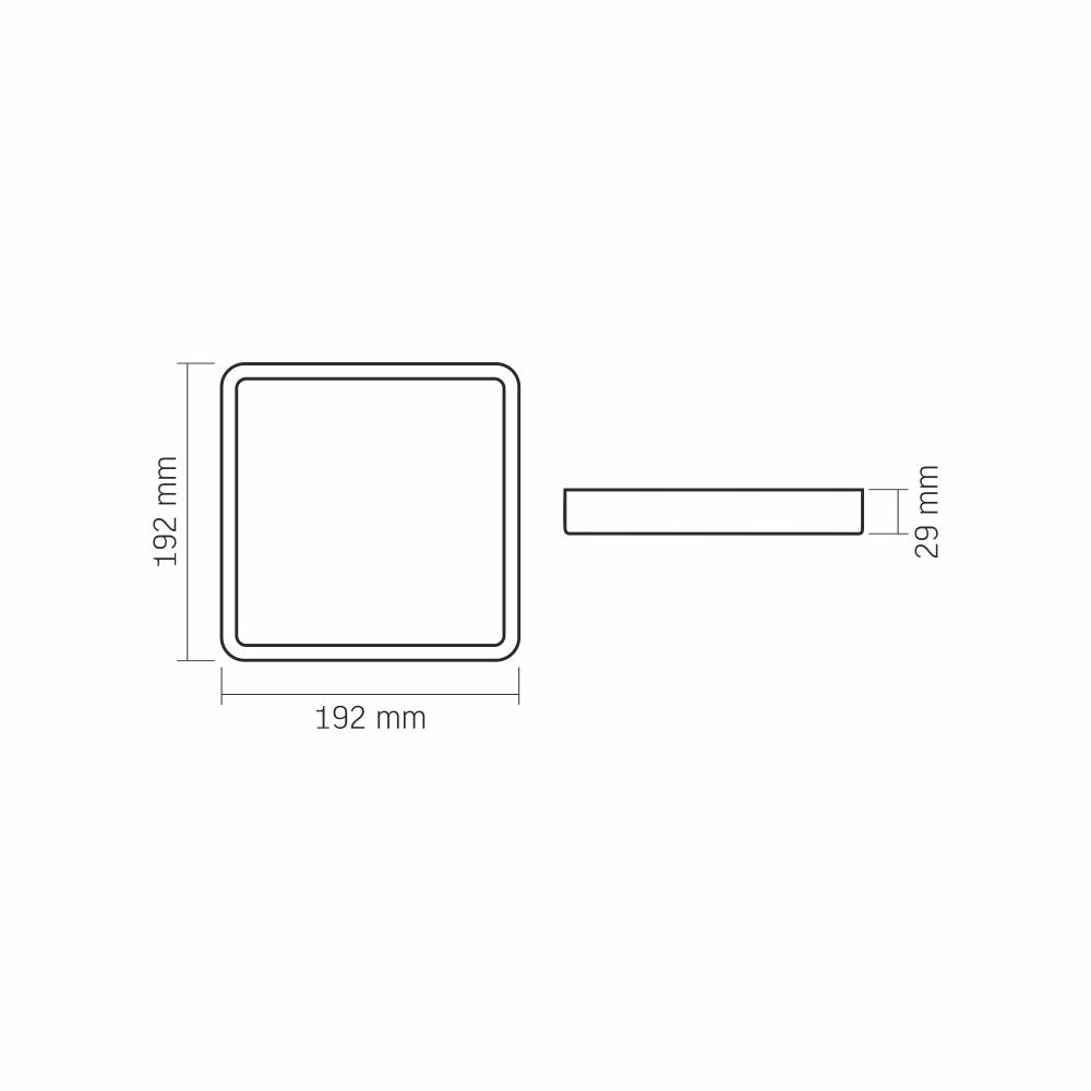 VIDEX VLE-DLSS-184B 18 W Square Surface LED Downlight, 4000 K - Black - official product image 4
