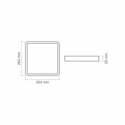 VIDEX VLE-DLSS-244 24 W Square Surface LED Downlight, 4000 K - White - official product image 4