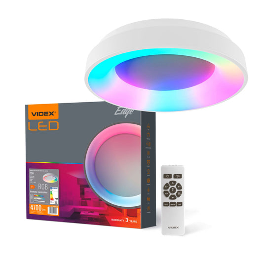LED-rippvalgusti kaugjuhtimispuldiga VIDEX LED-Edge-RC-RGB-72W, valge