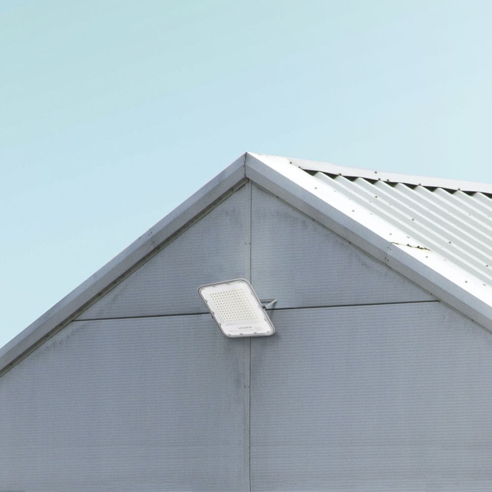 VIDEX DAVIS 100 W LED floodlight / LED-prožektor, 5000 K, gray / hall, VL-F2-1005G — view / vaade 2
