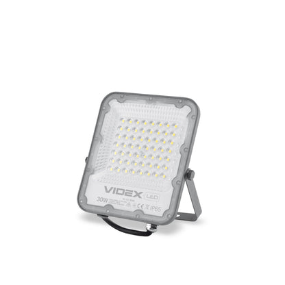 VIDEX DAVIS 30 W LED floodlight / LED-prožektor, 5000 K, gray / hall, VL-F2-305G — product view / tootevaade