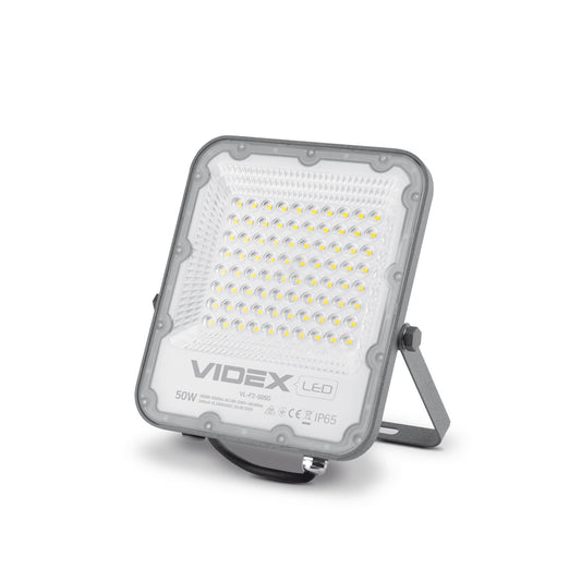 VIDEX DAVIS 50 W LED floodlight / LED-prožektor, 5000 K, gray / hall, VL-F2-505G — product view / tootevaade