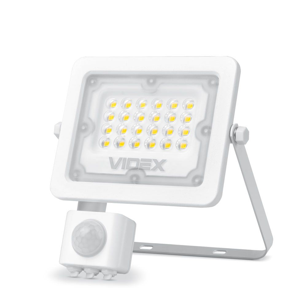 VIDEX LUCA 10 W LED floodlight / LED-prožektor, 5000 K, white / valge, VLE-F2e-105W-S — product view / tootevaade