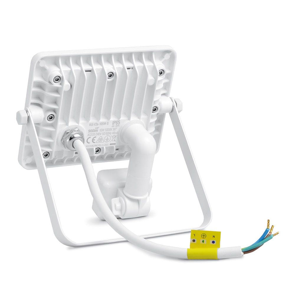 VIDEX LUCA 10 W LED floodlight / LED-prožektor, 5000 K, white / valge, VLE-F2e-105W-S — view / vaade 2