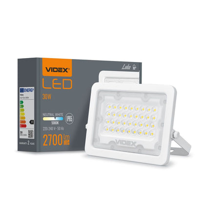 VIDEX LUCA 30 W LED floodlight / LED-prožektor, 5000 K, white / valge, VLE-F2e-305W