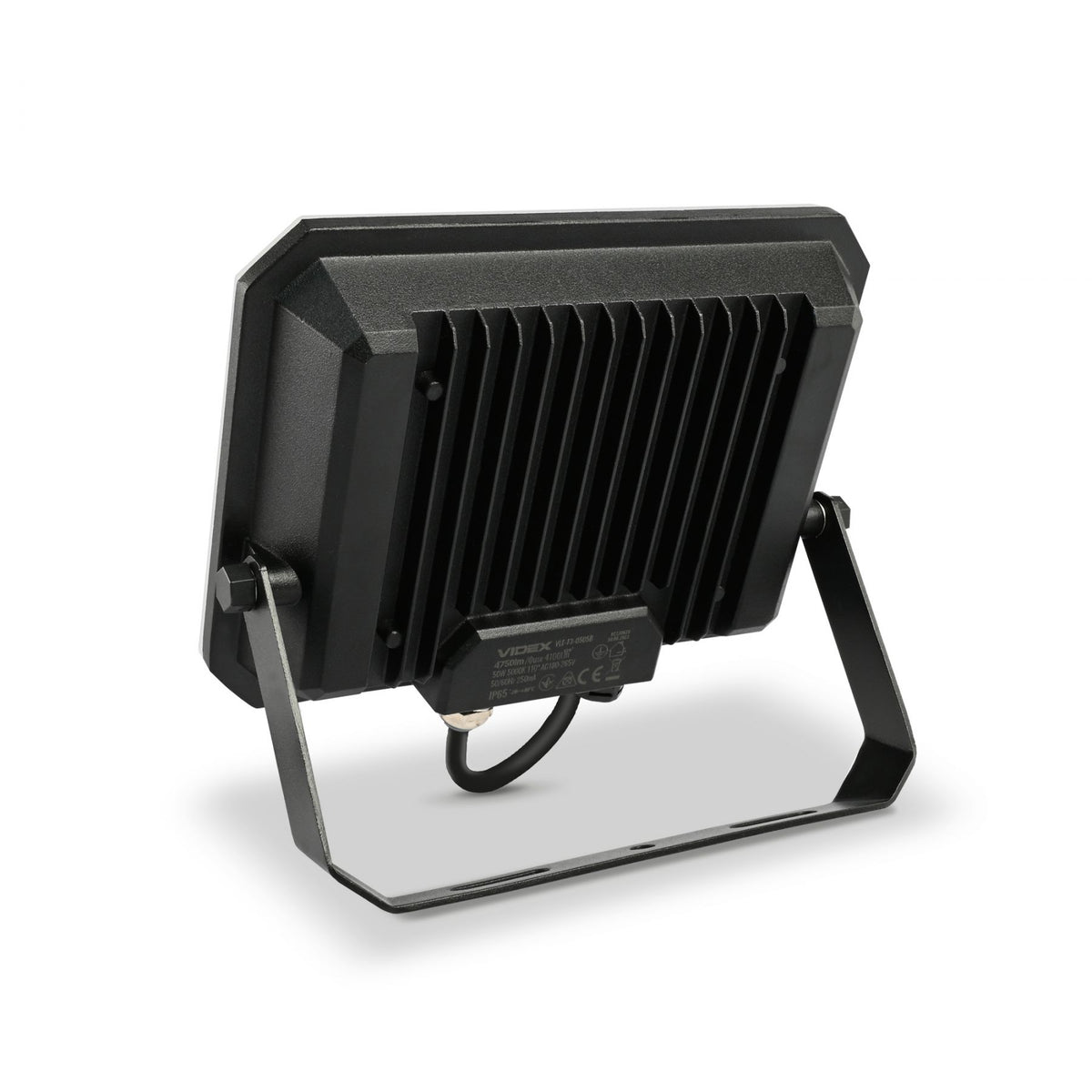 VIDEX F3 50 W LED floodlight / LED-prožektor, 5000 K, black / must, VLE-F3-0505B — view / vaade 2