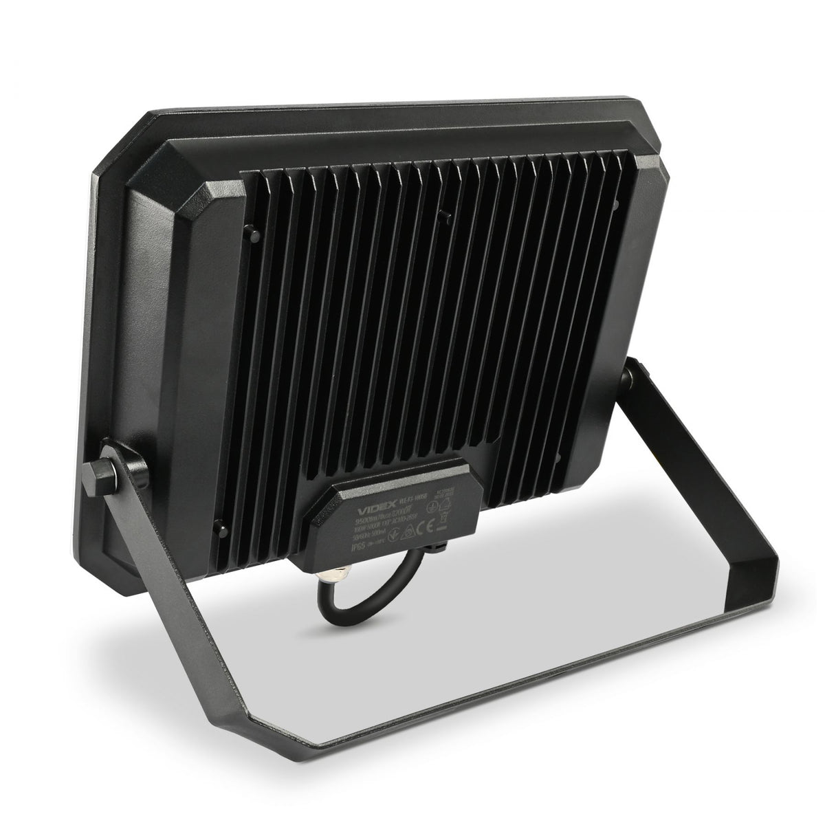VIDEX F3 100 W LED floodlight / LED-prožektor, 5000 K, black / must, VLE-F3-1005B — view / vaade 2