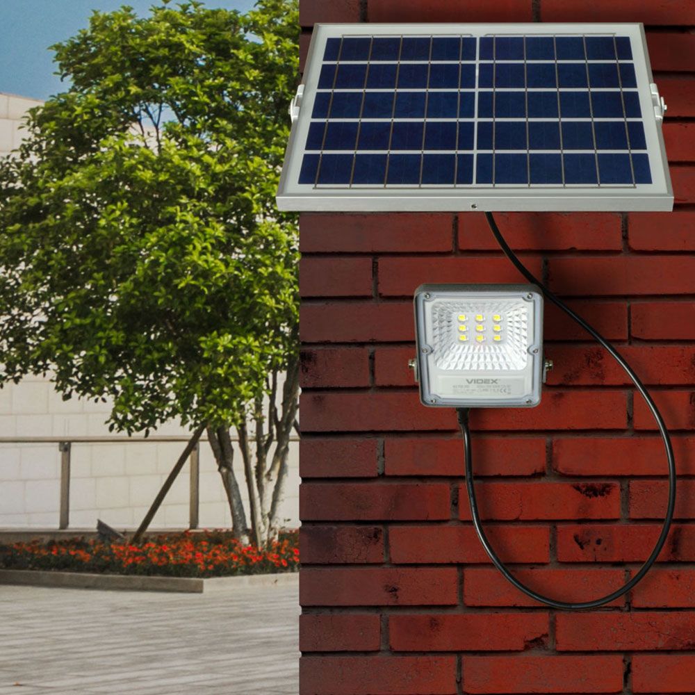 Solar Floodlight VIDEX VLE-FSO-205, 600 lm, 5000 K - official VIDEX image 5