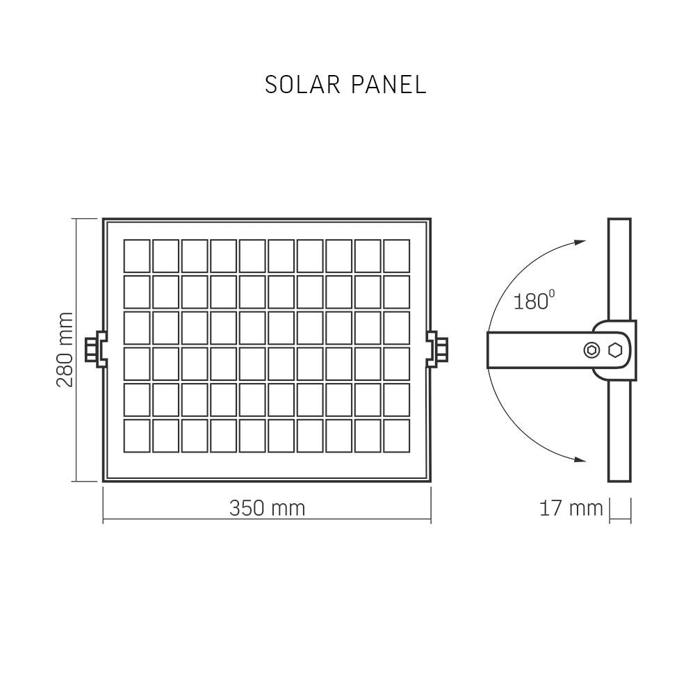Solar Floodlight VIDEX VLE-FSO-205, 600 lm, 5000 K - official VIDEX image 7