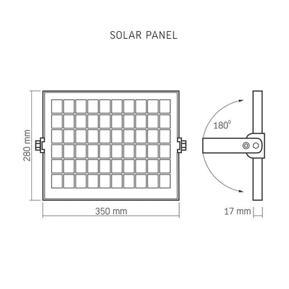 Solar Floodlight VIDEX VLE-FSO-205, 600 lm, 5000 K - official VIDEX image 7