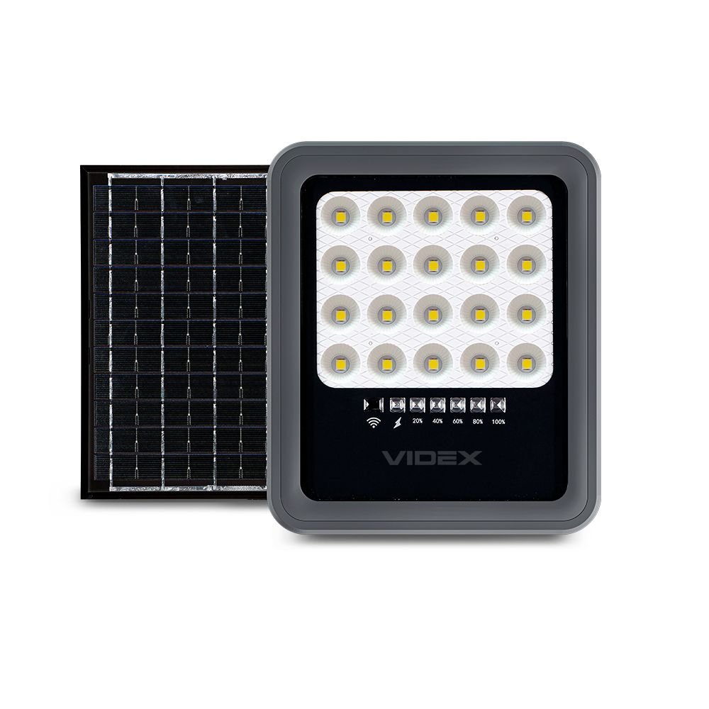 Solar Floodlight VIDEX VLE-FSO3-205, 500 lm, 5000 K - official VIDEX image 2