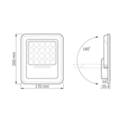 Solar Floodlight VIDEX VLE-FSO3-205, 500 lm, 5000 K - official VIDEX image 8