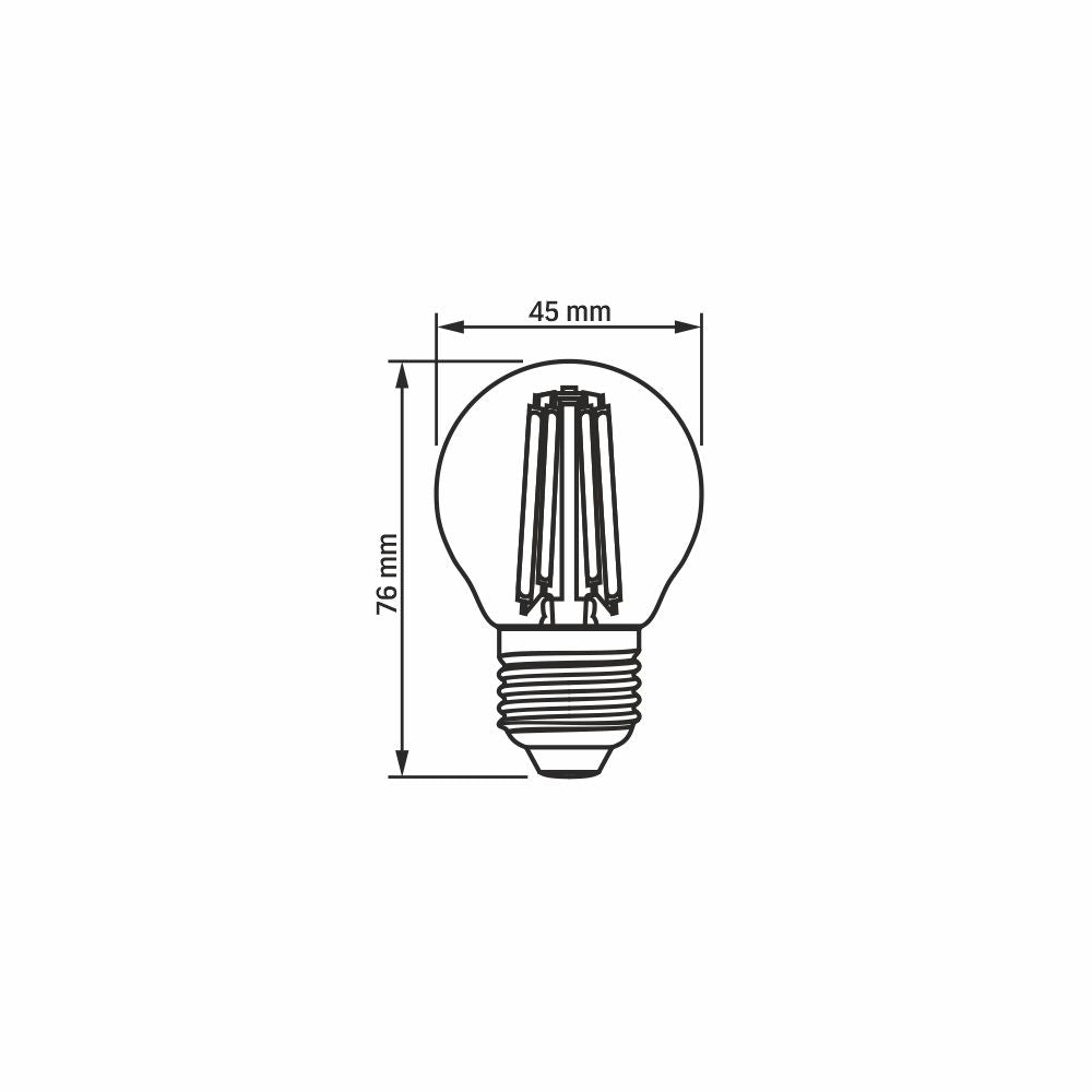 VIDEX G45 LED filament bulb 6 W E27, 2200 K – Amber glass – official product image 3