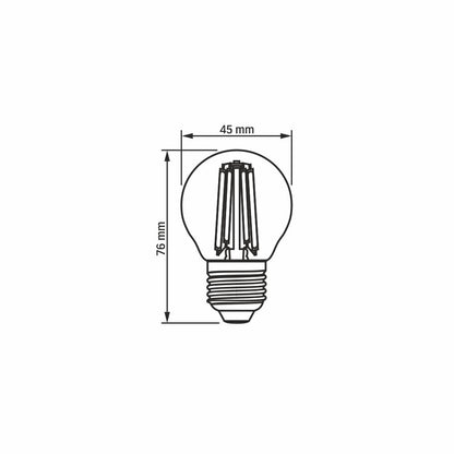 VIDEX G45 LED filament bulb 6 W E27, 2200 K – Amber glass – official product image 3