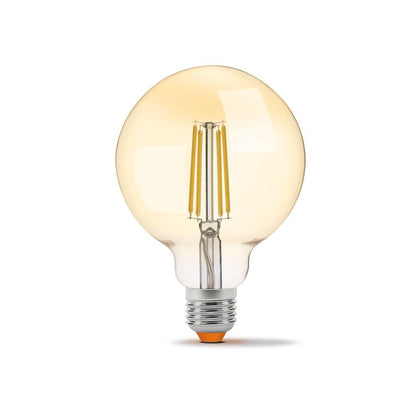 VIDEX G95 dimmable LED filament bulb 7 W E27, 2200 K – Amber glass – official product image 2