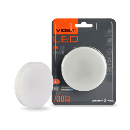 VIDEX GX53 LED-pirn 8 W, 3000 K