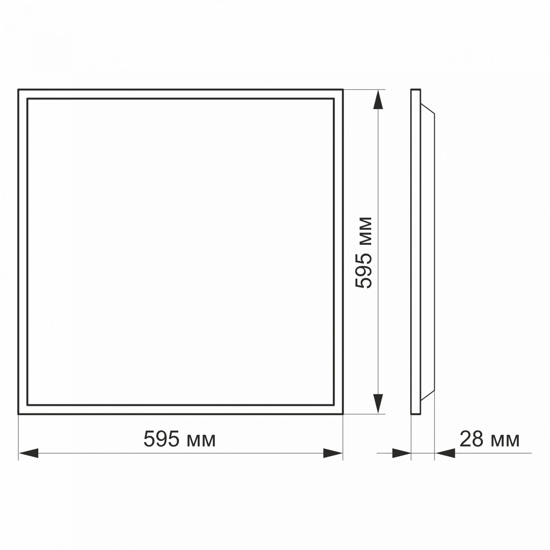 VIDEX VLE-PB404W 40W 4000K Recessed LED Panel - Pack of 2 - official product image 4
