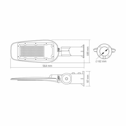 VIDEX LEYA LED Street Light, 100 W, 10000 lm, 5000 K – official VIDEX image 5