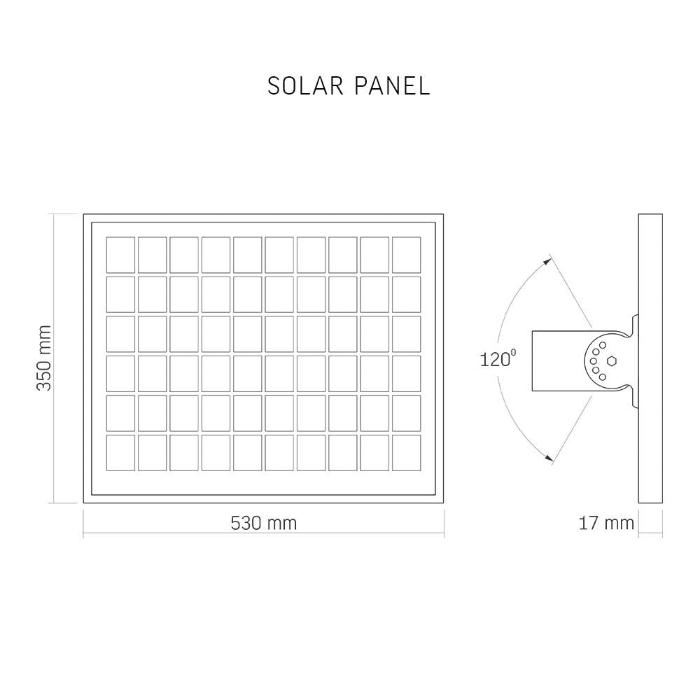Solar Street Light VIDEX VLE-SLSO-305, 2500 lm, 5000 K - official VIDEX image 10