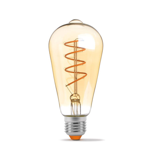 VIDEX ST64 dimmable LED filament bulb 4 W E27, 2200 K – Amber glass – official product image 2