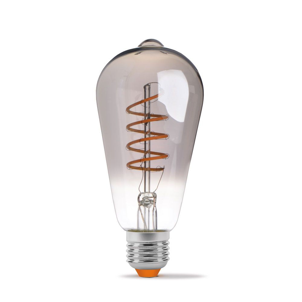 VIDEX ST64 dimmable LED filament bulb 4 W E27, 1800 K – Graphite glass – official product image 2