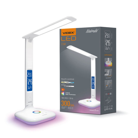 LED-laualamp hämardatav VIDEX-DESK-LAMP-NAIROBI-WHITE