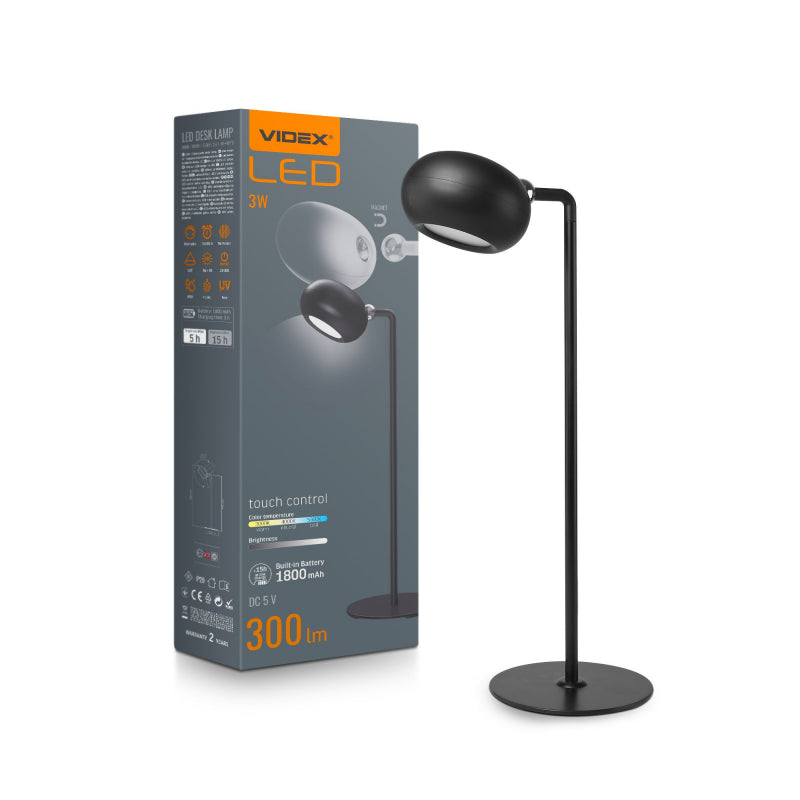 LED laetav laualamp VIDEX VLE-TF18B must