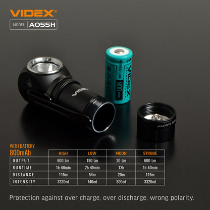 LED Portable Flashlight VIDEX VLF-A055H 600 Lm 5700K – official image 24