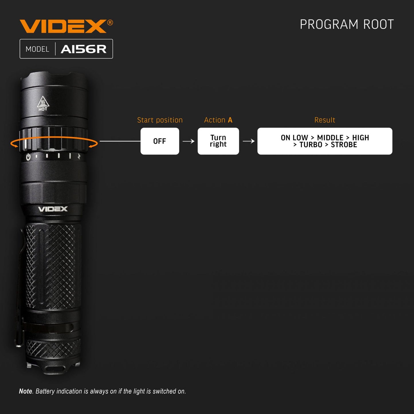 LED Portable Flashlight VIDEX VLF-A156R 1700 Lm 6500K – official image 22