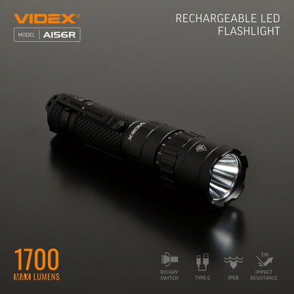 LED Portable Flashlight VIDEX VLF-A156R 1700 Lm 6500K – official image 11