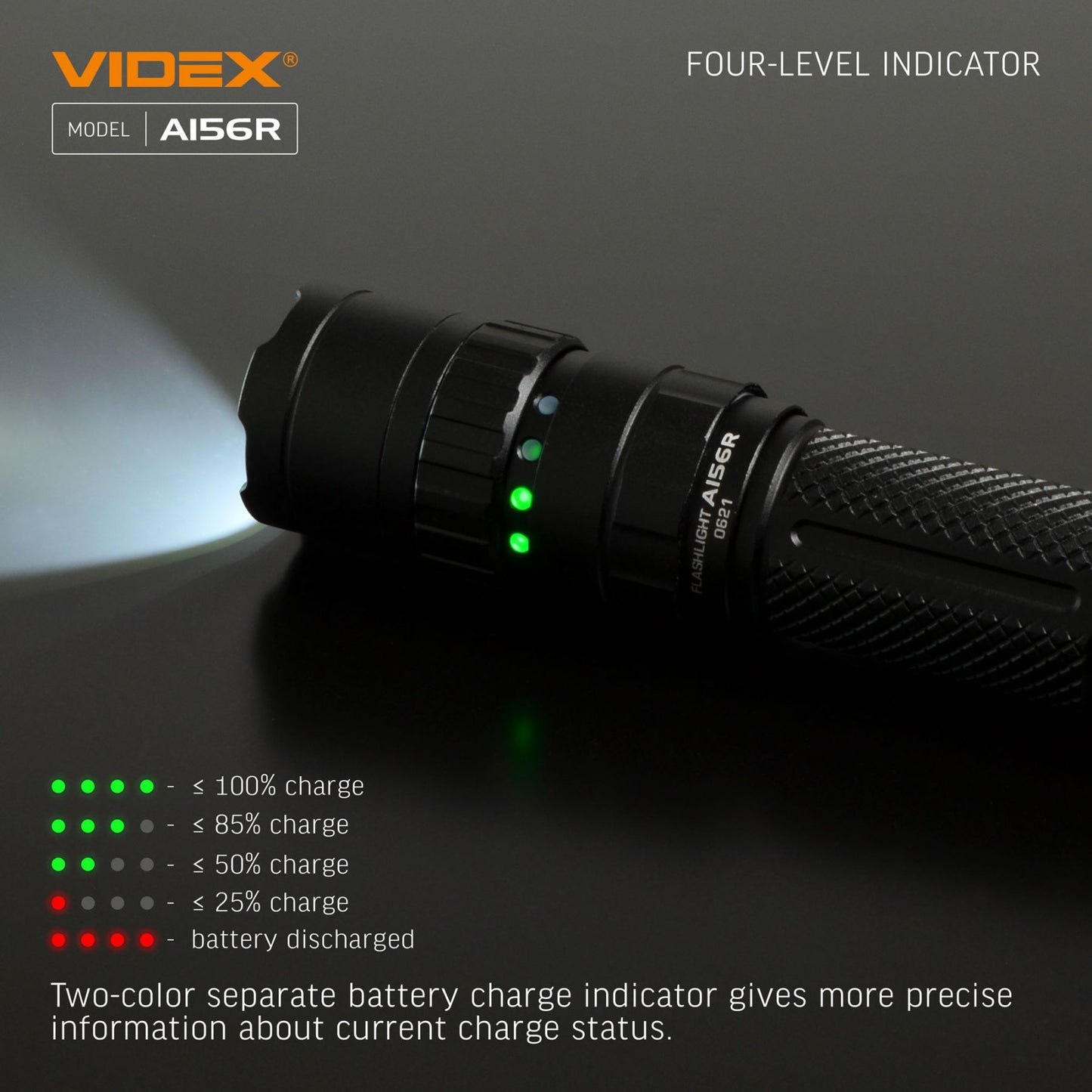 LED Portable Flashlight VIDEX VLF-A156R 1700 Lm 6500K – official image 14