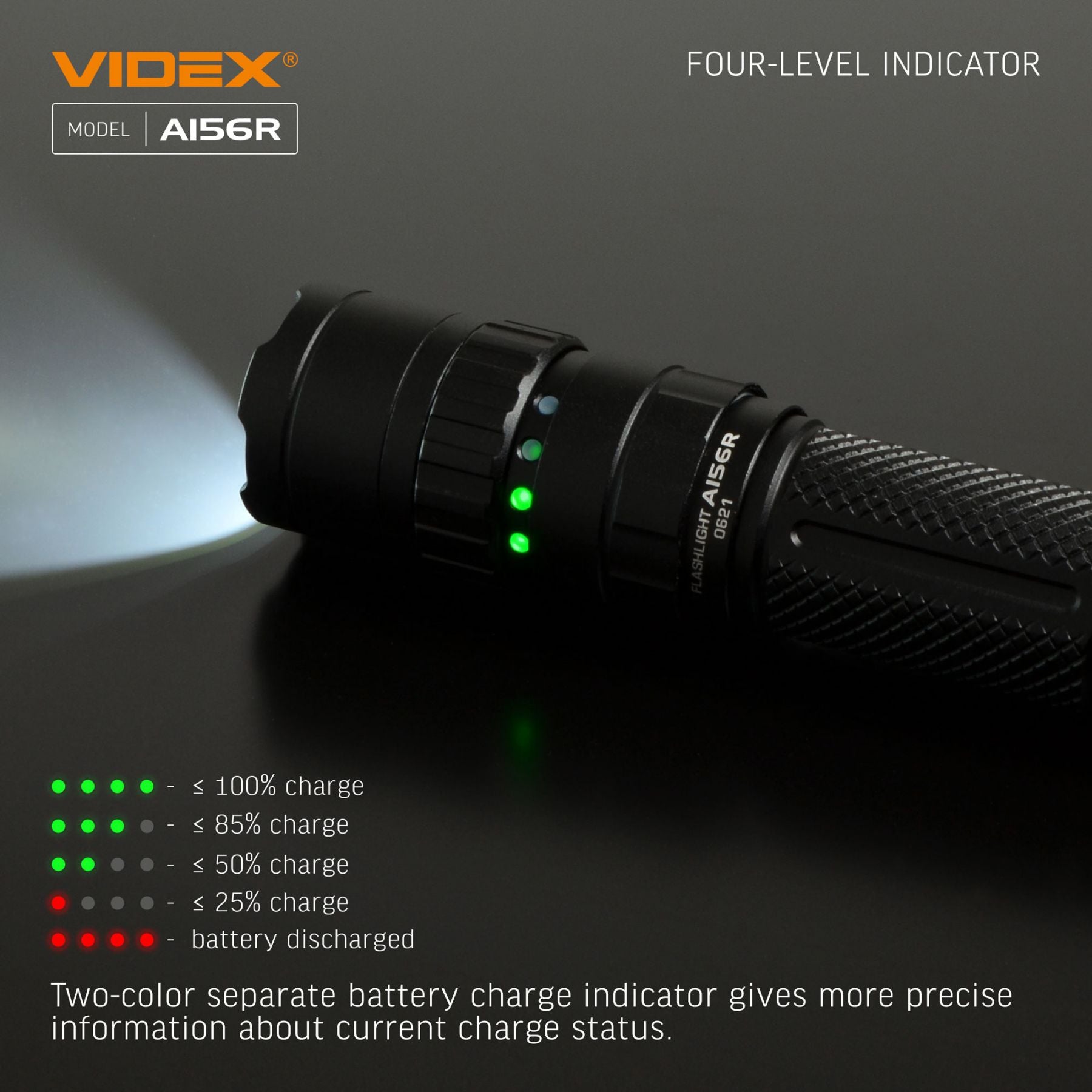 LED Portable Flashlight VIDEX VLF-A156R 1700 Lm 6500K – official image 14