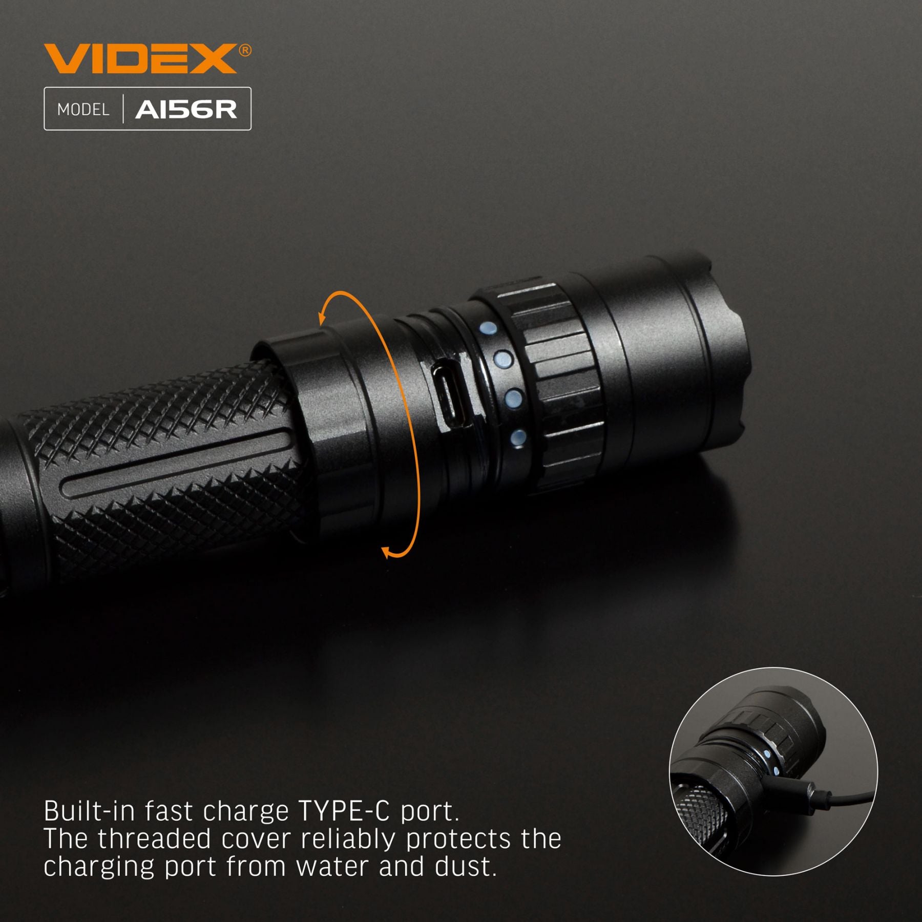 LED Portable Flashlight VIDEX VLF-A156R 1700 Lm 6500K – official image 16